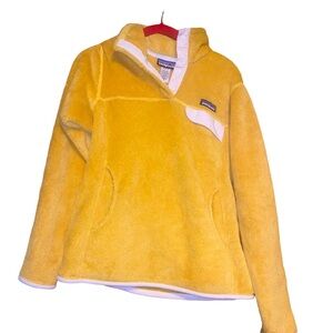 Patagonia yellow Women's Re-Tool Snap-T Fleece Pullover M polartec thermal pro